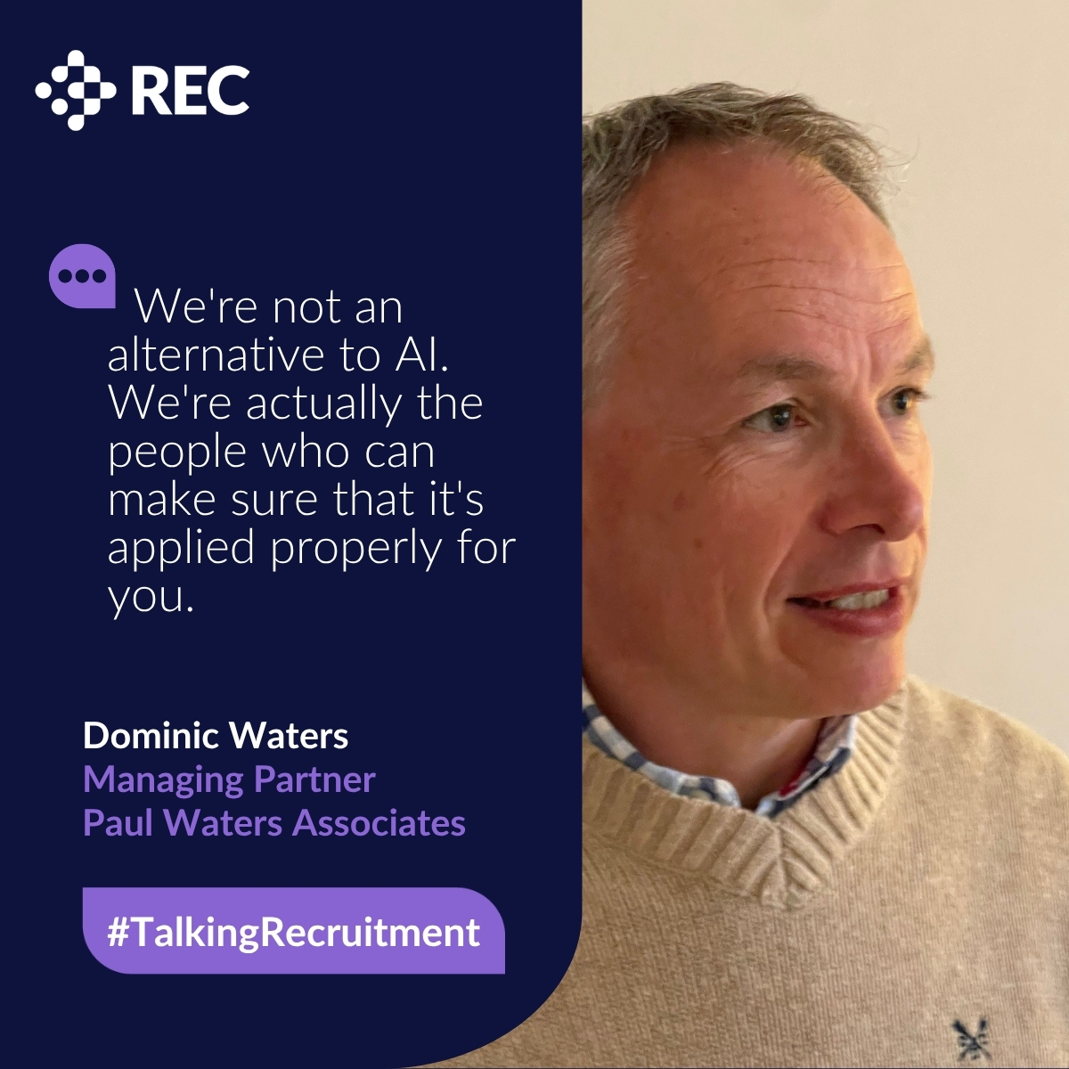 Dominic Waters explains how recruiters help clients apply AI properly
